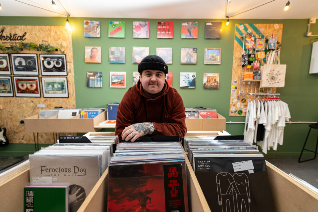 Inertial Sounds is an independent record store based in Blackpool. Operating the brand since 2020 Inertial has grown from a social account sharing their favourite albums to becoming a great little brick and mortar indie record spot.