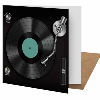 Vinyl Inspired Greeting Card - Classic Turntable Design
