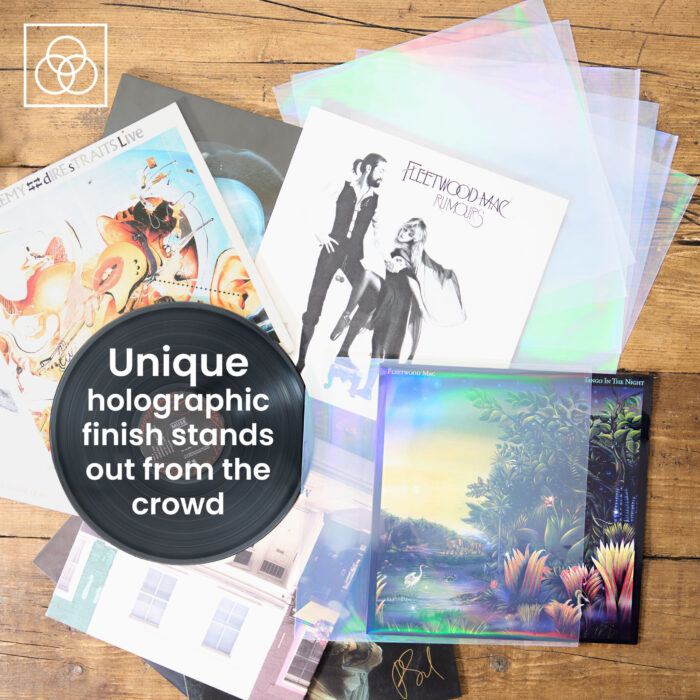 12" Vinyl Record Outer Sleeves - Retro Holographic Effect - Pack of 25 - Image 4