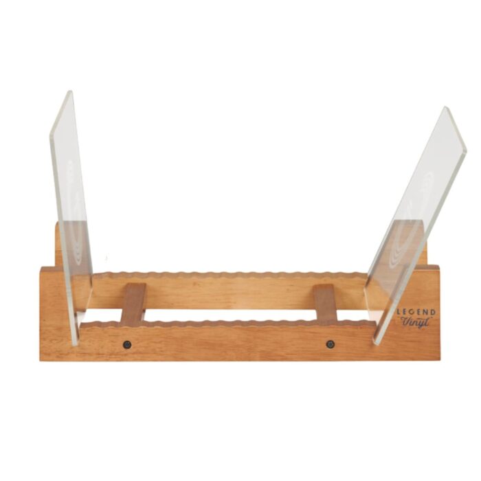Record Display Shelf Unit in Vintage Oak with Acrylic Ends - Image 2