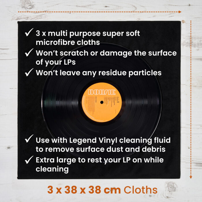 Pack of 3 Extra-large Vinyl Cleaning Microfibre Cloths - Image 3